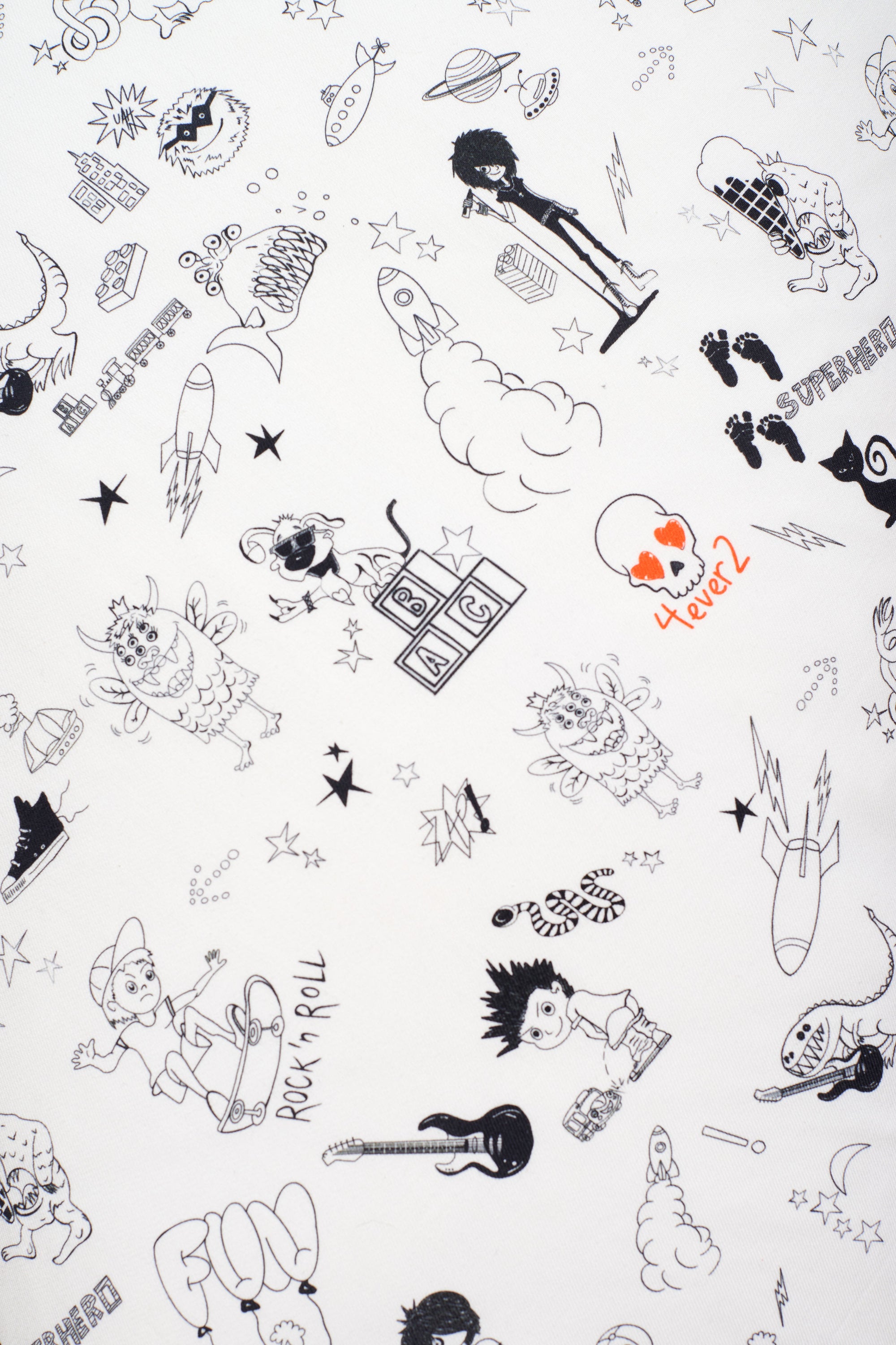 detalle del print para la funda nordica para saco de dormir para bebés en algodón de Forever 2