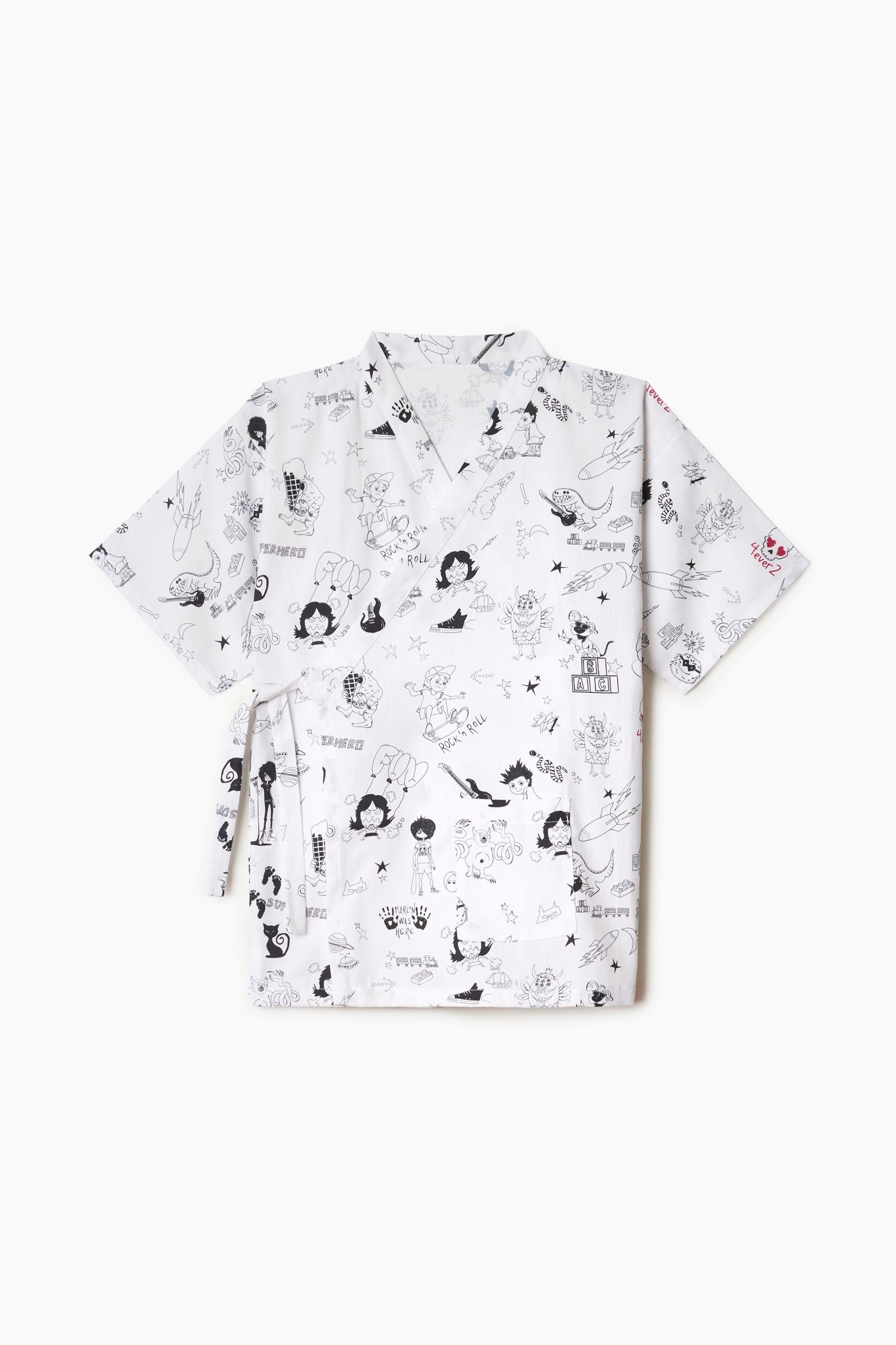 camisa Kimono de niño en algodón impreso de Forever 2